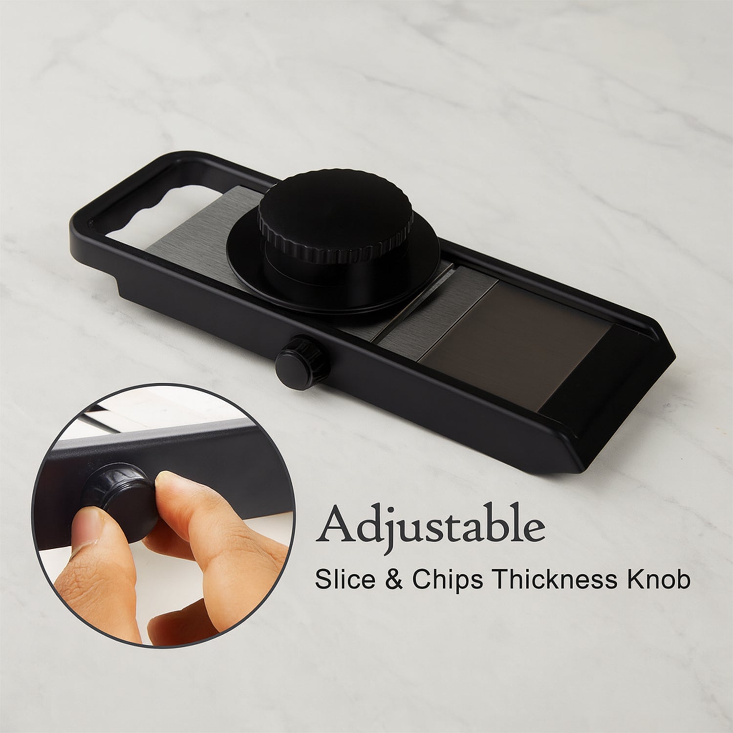 Premium Adjustable Vegetable & Fruit Slicer with Sharp Stainless Steel Blade Premium Adjustable Vegetable & Fruit Slicer with Sharp Stainless Steel Blade